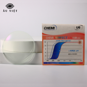 Tròng kính đơn tròng chống tia UV chiết suất cao Chemi U6