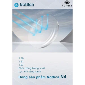 Tròng kính Nottica 1.56 ánh sáng xanh