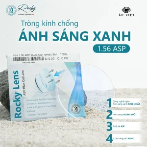 Tròng kính Rocky 1.56 Chống Ánh Sáng Xanh chính hãng